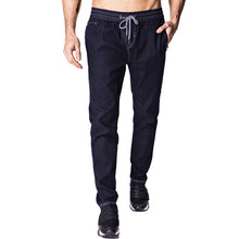 Men Denim Jeans Pencil Pants Trousers Harem Pants Men's Casual Slim Fit Drawstring Pants Sportswear Pant Hombre BL