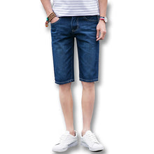 Men Denim Jeans Shorts Trousers Men's Casual Slim Fit Large Size Knee Length Shorts Trousers Denim BL