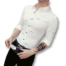 Men Stripped Dress Shirts Hombre Camisa Masculina Chemise Homme Men's Casual Slim Fit Long Sleeved Shirts BL