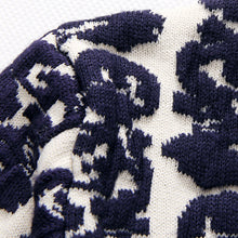 Men Sweaters and Pullovers Men's Casual Slim Fit Large Size Long Sleeved V Neck Floral Pullovers Sweaters BL