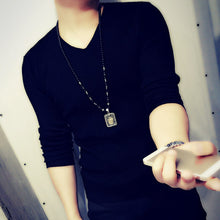 Men Sweaters and Pullovers Turtleneck Men's Casual Slim Fit Long Sleeved V Neck Knitted Sweaters Hombre BL