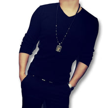 Men Sweaters and Pullovers Turtleneck Men's Casual Slim Fit Long Sleeved V Neck Knitted Sweaters Hombre BL