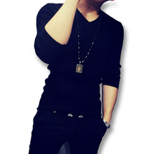 Men Sweaters and Pullovers Turtleneck Men's Casual Slim Fit Long Sleeved V Neck Knitted Sweaters Hombre BL