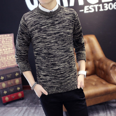 Men Sweaters and Pullovers Turtleneck Knitted Sweaters Men's Casual Slim Fit Long Sleeved Sweaters BL