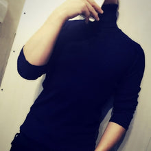 Men Turtleneck Sweaters and Pullovers Men's Casual Slim Fit Long Sleeved Knitted Sweaters Hombre Outwear BL