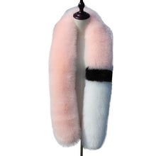 Scarf Women Faux Noble Fox Fur Scarf Collar Shawl Wraps Stitching Scarf 4Colors &03 BL