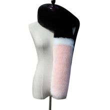 Scarf Women Faux Noble Fox Fur Scarf Collar Shawl Wraps Stitching Scarf 4Colors &03 BL