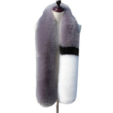 Scarf Women Faux Noble Fox Fur Scarf Collar Shawl Wraps Stitching Scarf 4Colors &03 BL