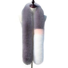 Scarf Women Faux Noble Fox Fur Scarf Collar Shawl Wraps Stitching Scarf 4Colors &03 BL