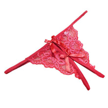 women G String Open fork Transparency tanga bowknot Women Underwear Featured Strappy Sexy Panties BL