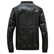 Outwear Men Leather PU Zipper Jackets and Coats Jaqueta Masculina Men's Casual Slim Fit Large Size Jackets BL