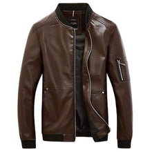 Outwear Men Leather PU Zipper Jackets and Coats Jaqueta Masculina Men's Casual Slim Fit Large Size Jackets BL