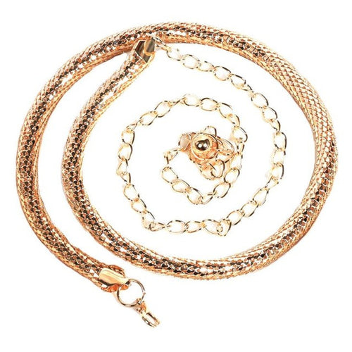 Trendy  Womens Belts Golden Color Metal Belt Women Ladies Snake Bones Chain Waist Strap Body Chain Cinturones Mujer BL