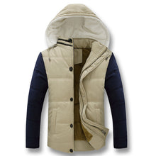 Men Downs Jackets Hooded Collar Men's Jackets Warm Outwears Plus Size Down Parkas Men BL