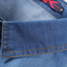 men short-sleeved shirt Korean men denim shirt Slim large size men's Casual shirt BL