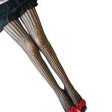 Pantyhose Women's Net Fishnet Striped Bodystockings Women Tights Long Stockings Ladies Girls #417 BL