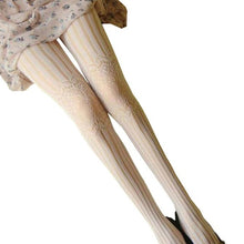 Pantyhose Women's Net Fishnet Striped Bodystockings Women Tights Long Stockings Ladies Girls #417 BL