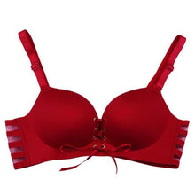 Sexy Bandage Bras Women Sexy Underwear Wire Free Padded Push Up Pull Rope Bra Women Black Red Khaki #23 BL