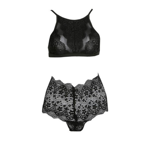 Lace Sleeveless Tank Top Women Corset Sexy Top Lace 1 PC Tank Top +Underpants Set Backless top cropped for women  #23 BL