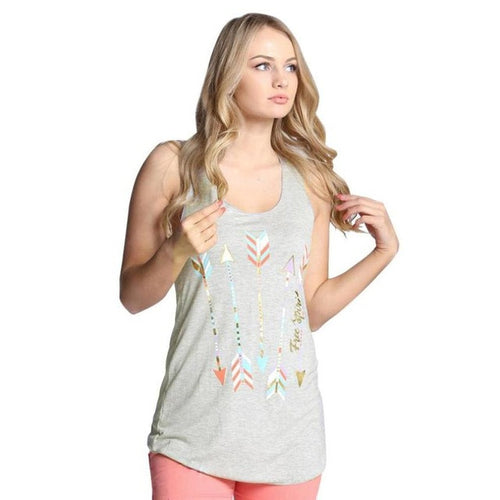 Women  Printed Vest Tops For Women Sleeveless Casual Fitness Workout Tank Tops T-Shirt Women #419 BL