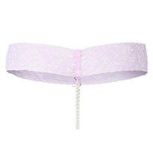 Thongs And G-String Women Sexy Pearls Crotchless Underwear Women Low Waist Sexy Women Lace Panties 6Colors #425 BL