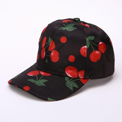 Fruit Print Baseball Cap For Women   Sun Hat HipHop Curved Strapback Snapback Hats Cap Female #63 BL