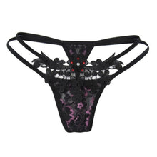 Underwear Women Sexy Lingerie Gauze Low Waist Thongs and G String Lace Panties T-back Transparent Panties #23 BL