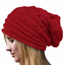 Fasihon Women Beanies Skullies Female Knit Wool Crochet Cap Hip-Hop   Warm Hats Caps Female 6Colors #03 BL