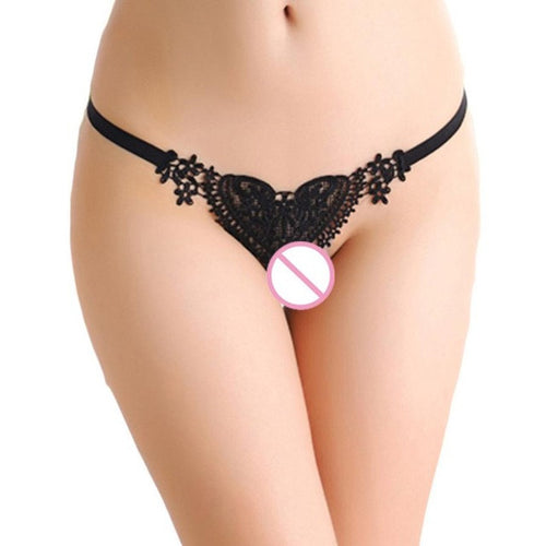 G String Sexy Underwear Lace Breifs Panties Women Black White Pearl Black White Underpanties women tangas &03 BL