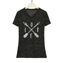 T-shirts For Women Love Print Cotton  T Shirt Women O Neck Short Sleeve Tee Shirt Female Tops Tee #425 BL