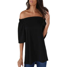 t-shirt Women Casual Irregular Off The Shoulder Back Splite O Neck Short Sleeve T-Shirt Tops Tee Shirt Femme #63 BL