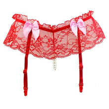 Sexy Special Pearl Pants Crotch Strap Lace Socks  Body Women's Pants Stockings Galter Belts #23 BL