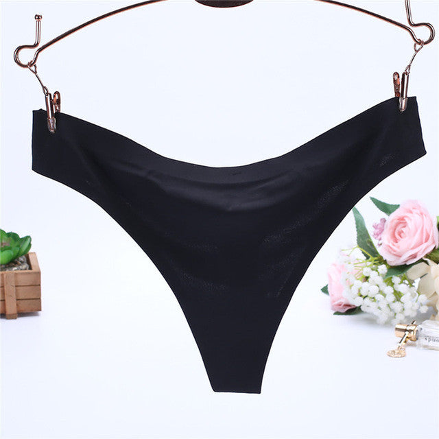 Sexy Women  Invisible Underwear Briefs Ice Silk Seamless Women's Underwear ladies panties Crotch High Quality #33 BL