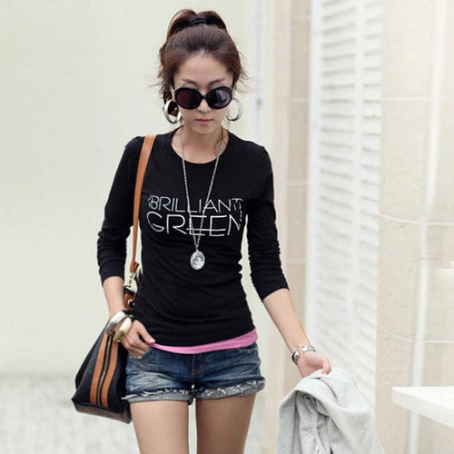 Casual Women T Shirt Women Tops Long Sleeve O Neck Bottoming Party Clothing Ropa Mujer Plus Size BL