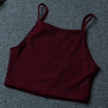 Women Knitwear Sleeveless Tank Top Women Shirt Casual Crop Tops T-Shirt Camis For Women cropped feminino #8 BL