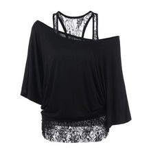 Women Lace Splice Off Shoulder Womens Shirts Tops Ladies Blouses camisetas mujer Women Clothing #23 BL