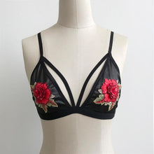 Trendy  Women Embroidered Appliques Floral Unpadded Bralette Bustier Strappy Crop Top Women Camisole Female #63 BL