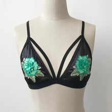 Trendy  Women Embroidered Appliques Floral Unpadded Bralette Bustier Strappy Crop Top Women Camisole Female #63 BL