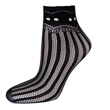 21Colors  Transparent Fishnet Socks Women Lace Nylon Hollow Out Ankle Length Short Socks Ladies Calcetines De Mujer #03 BL