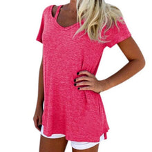 3 Colors  Women  V-Neck Short Sleeve T-Shirt Casual Tee Tops Female Camisetas Mujer Verano  #23 BL