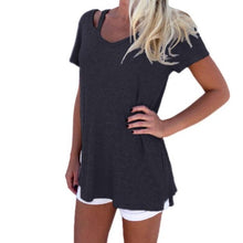3 Colors  Women  V-Neck Short Sleeve T-Shirt Casual Tee Tops Female Camisetas Mujer Verano  #23 BL