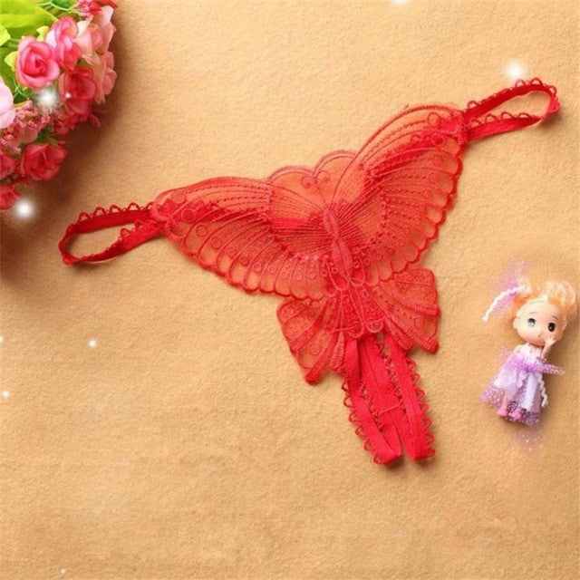 Sexy Thongs Underwear G-String Panties Lingerie Butterfly Thong Women  Embroidery 