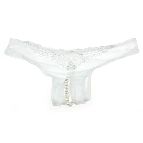 7 Color Sexy Underwear Women PantiesLace+Synthetic Pearl Briefs One Size Ladies Intimates Underpants tangas women sexy BL