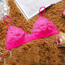 7 Colors Lace Crochet Solid Strap Slim Bralette Camis Crop Top Sexy Vest Beachwear Triangle Bralette Crop Top Mesh lining #1207 BL