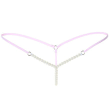 7 Colors  Sexy Women Pearl Beading G-String And Thongs Solid Low Waist Underwear Women bragas mujer #419 BL