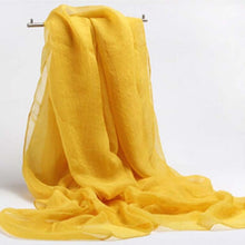 8 Colors   Women Solid Rugulose Soft Imitation silk Long Scarf Sunscreen Square   Shawl Wrap Women BL