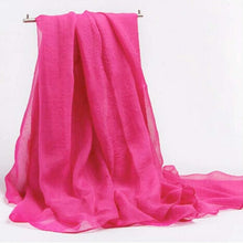 8 Colors   Women Solid Rugulose Soft Imitation silk Long Scarf Sunscreen Square   Shawl Wrap Women BL