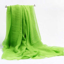 8 Colors   Women Solid Rugulose Soft Imitation silk Long Scarf Sunscreen Square   Shawl Wrap Women BL