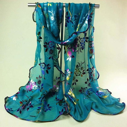 Scarf Women Vintage Warm Flower Bohemian Shape 9 Colors Chiffon Rayon Scarves Wraps Shawl For Women BL