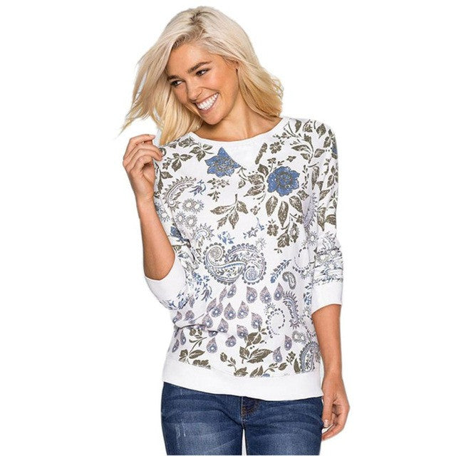 Womens Long Sleeve Shirts Cotton Casual T Shirt Women Print Women T-shirt Ladies Tops Camisetas Mujer BL